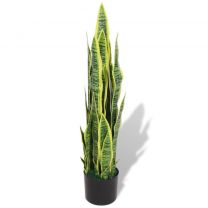  Kunst sanseveria plant met pot 90 cm groen