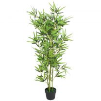  Kunst bamboe plant met pot 120 cm groen