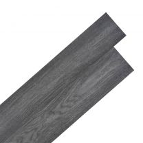  Vloerplanken zelfklevend 5,02 m 2 mm PVC zwart en wit