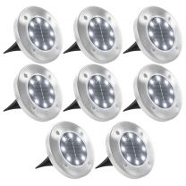  Solargrondlampen LED-lichten wit 8 st