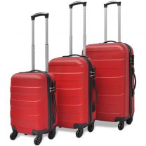  Harde kofferset 3-delig rood