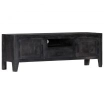  Tv-meubel 118x30x40 cm massief mangohout zwart