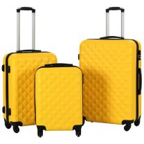  3-delige Harde kofferset ABS geel