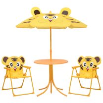 3-delige Bistroset voor kinderen met parasol geel