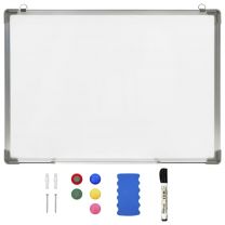  Whiteboard magnetisch 70x50 cm staal wit