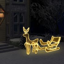  Kerstverlichting rendier en slee met mesh 432 LEDs warm licht