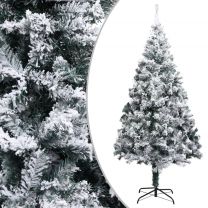  Kunstkerstboom met sneeuwvlokken 240 cm PVC groen