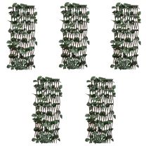  Trellissen 5 st met kunstbladeren 180x60 cm wilgenhout