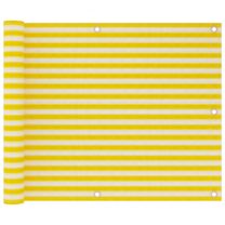  Balkonscherm 75x300 cm HDPE geel en wit