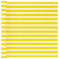  Balkonscherm 90x500 cm HDPE geel en wit