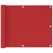  Balkonscherm 75x500 cm HDPE rood