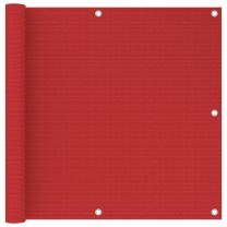  Balkonscherm 90x300 cm HDPE rood