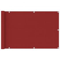  Balkonscherm 90x400 cm HDPE rood