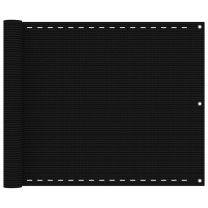  Balkonscherm 75x400 cm HDPE zwart