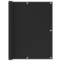  Balkonscherm 120x600 cm HDPE zwart