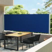 Tuinscherm uittrekbaar 600x160 cm blauw