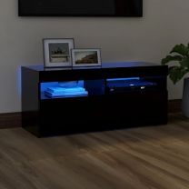  Tv-meubel met LED-verlichting 90x35x40 cm zwart
