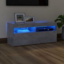  Tv-meubel met LED-verlichting 90x35x40 cm betongrijs