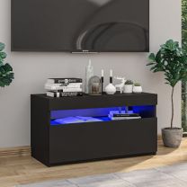  Tv-meubel met LED-verlichting 75x35x40 cm zwart
