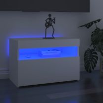  Tv-meubelen 2 st met LED-verlichting 60x35x40 cm wit