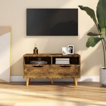  Tv-meubel 90x40x48,5 cm spaanplaat gerookt eikenkleurig