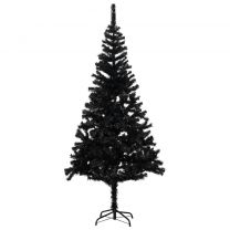  Kunstkerstboom met standaard 240 cm PVC zwart