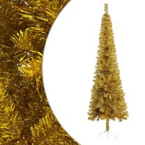  Kerstboom smal 180 cm goudkleurig
