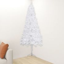  Kunstkerstboom hoek 120 cm PVC wit