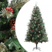  Kerstboom met dennenappels 225 cm PVC en PE groen