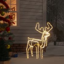  Kerstfiguur rendier inklapbaar met 192 LED's warmwit