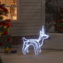  Kerstfiguur rendier inklapbaar met 120 LED's koudwit