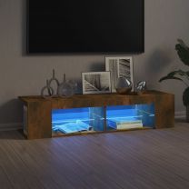  Tv-meubel met LED-verlichting 135x39x30 cm gerookt eikenkleurig