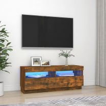  Tv-meubel met LED-verlichting 100x35x40 cm gerookt eikenkleurig