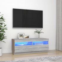 Tv-meubel met LED-verlichting 100x35x40 cm grijs sonoma eiken