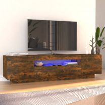  Tv-meubel met LED-verlichting 160x35x40 cm gerookt eikenkleurig