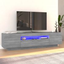 Tv-meubel met LED-verlichting 160x35x40 cm grijs sonoma eiken