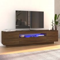  Tv-meubel met LED-verlichting 160x35x40 cm bruineikenkleurig