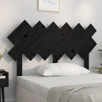  Hoofdbord 122,5x3x80,5 cm massief grenenhout zwart