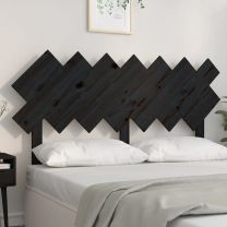  Hoofdbord 141x3x80,5 cm massief grenenhout zwart