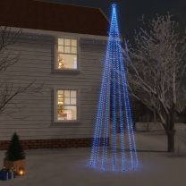  Kerstboom met grondpin 1134 LED's blauw 800 cm