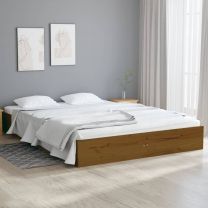  Bedframe massief hout honingbruin 120x190 cm 4FT Small Double
