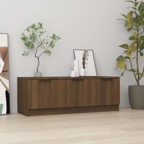  Tv-meubel 102x35x36,5 cm bewerkt hout bruineikenkleurig