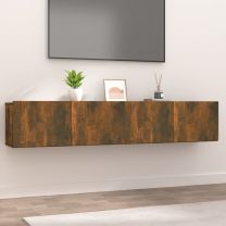  Tv-meubelen 2 st 80x30x30 cm bewerkt hout gerookt eikenkleurig
