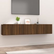  Tv-meubelen 2 st 80x30x30 cm bewerkt hout bruineikenkleurig