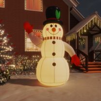  Sneeuwpop opblaasbaar met LED's 300 cm