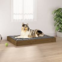  Hondenmand 91,5x64x9 cm massief grenenhout honingbruin