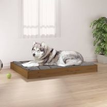  Hondenmand 101,5x74x9 cm massief grenenhout honingbruin