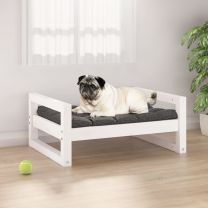  Hondenmand 65,5x50,5x28 cm massief grenenhout wit