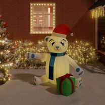  Kerstbeer met LED's opblaasbaar 180 cm