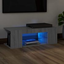  Tv-meubel met LED-verlichting 90x39x30 cm grijs sonoma eiken